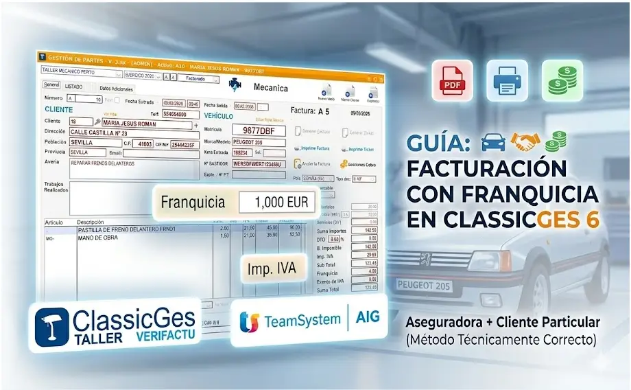 ClassicGes6 Taller facturar franquicias del seguro