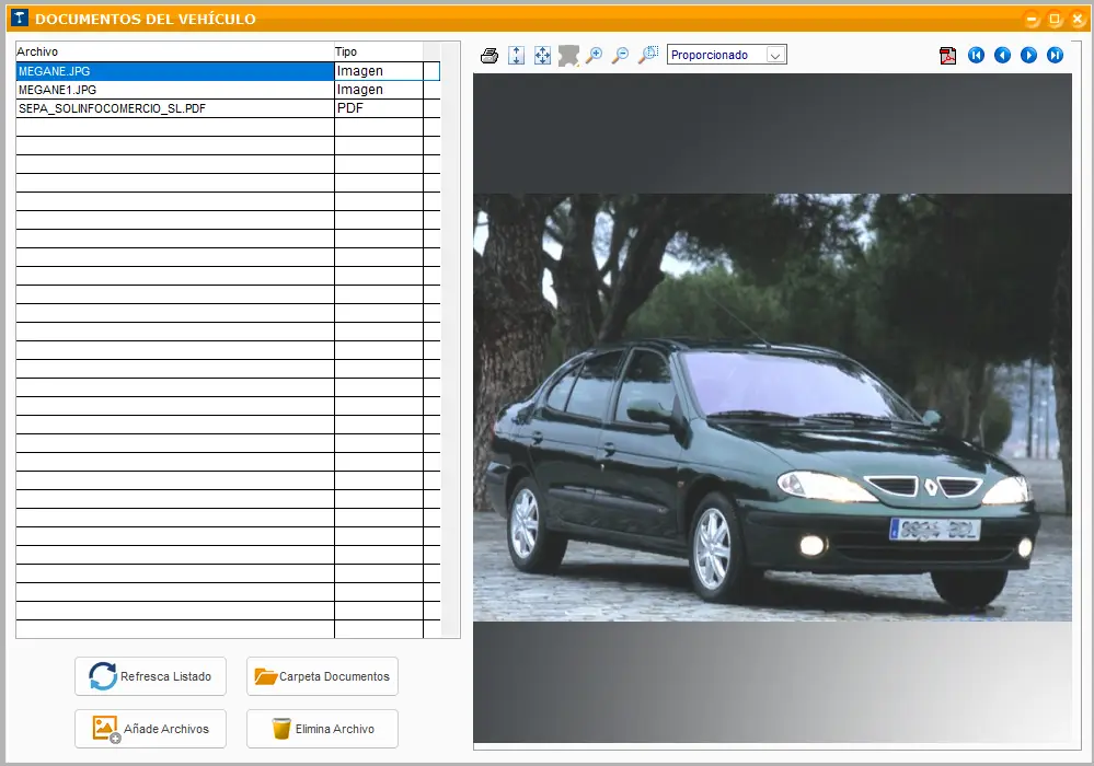 Documentos de vehículo ClassicGes Taller TeamSystem